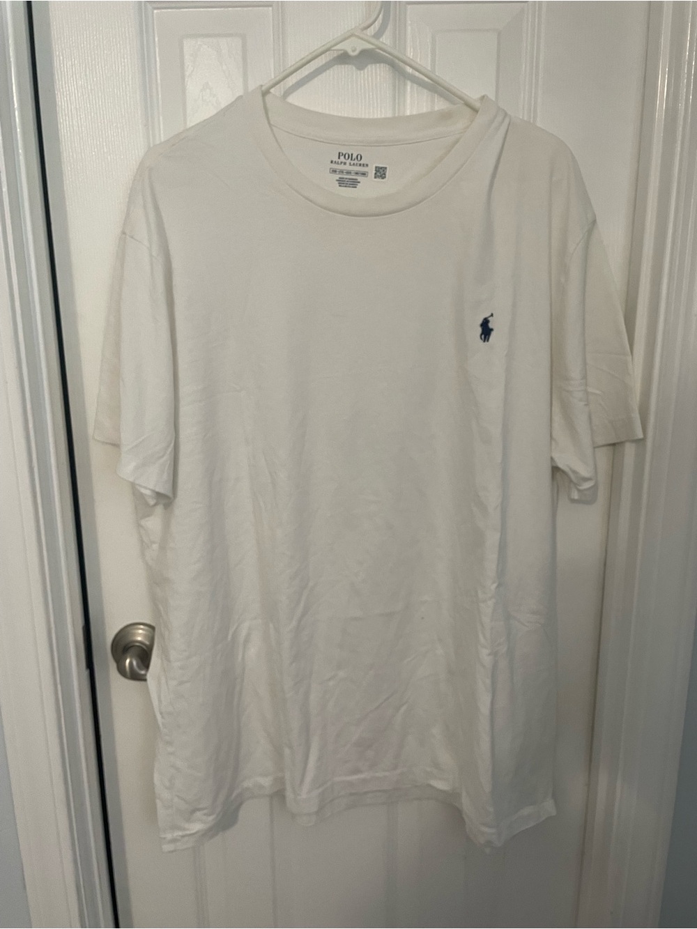 Polo by Ralph Lauren White Short Sleeve Crewneck Tee with Navy Pony 2XB